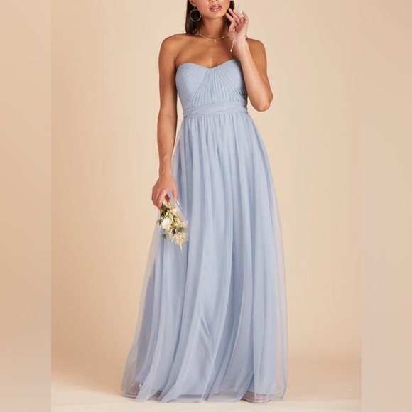 Birdy Grey Christina Convertible Tulle Dress In Dusty Blue. New With Tags. - Picture 2 of 16